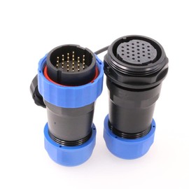 ZBLZGP SD28 26 Pin 5A In Line Cable Male Female Plug Socket Waterproof IP68 Aviation 28 mm Plug Round Electrical Automotive Plastic Power Connector