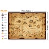 WOLADA Pirate Treasure Map Backdrop 7x5FT 12448
