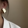 WASAIE Unique Abstract Earrings For Women,Geometric Gold Plated Statement Stud