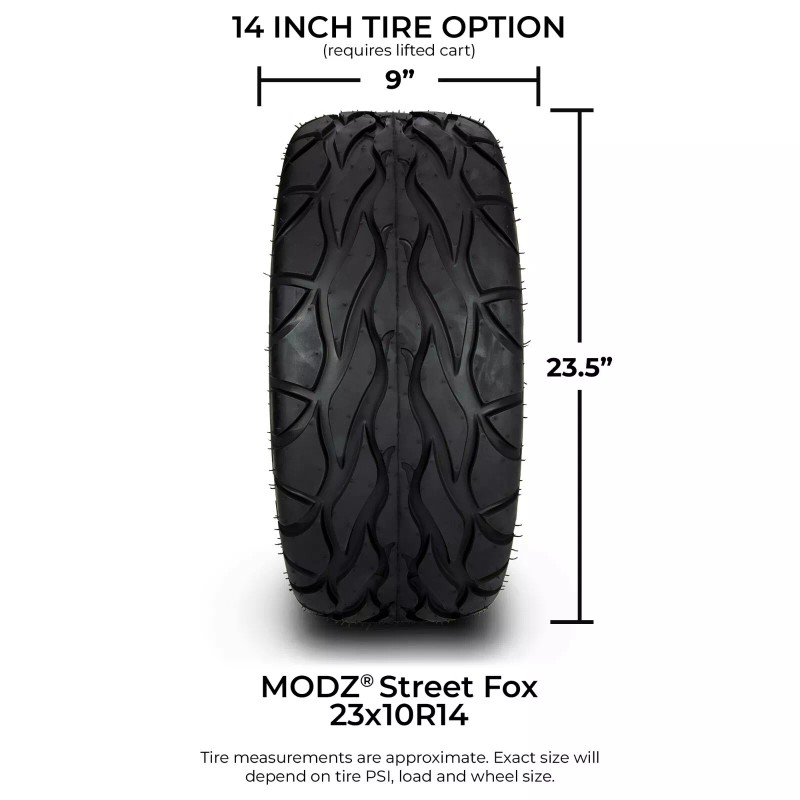 MODZ Street Fox 23x10-14 Radial Golf Cart Tire Bulk Discounts