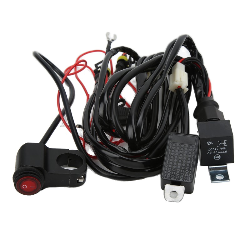 13ft LED Light Switch Wiring Harness 14AWG 1‑to‑2 with Relay