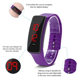 Reloj digital LED, resistente al agua, reloj deportivo digital, correa de silicona, reloj de pulsera con esfera de 12 horas, visualización electrónica, relojes de pulsera para hombres y mujeres, correr, camping, senderismo, pesca, actividades deportivas 