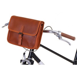 Gusti Federico B. Shoulder Bag with Plate Bag City Bag Leather Vintage Brown Leather