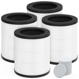 4 Packs M03 B-D3 Premium Replacement Filter Compatible with MOOKA B-D03 & M03 Air Cleaner Purifier with 8pcs Aroma Pads
