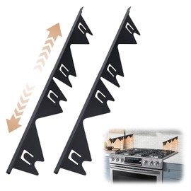 Stove Gap Covers Stainless Steel, 4 Pack Cooker Gap Filler Easy Retractable Length 360mm - 720mm, Width 210mm Range Trim Kit, Heat Resistant Guard Between Stove Top & Counter