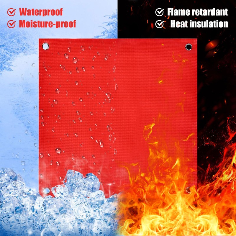 Pack of 8 Red Flags Warning Flags Weatherproof Warning Flag