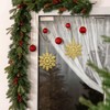 TUONYIS 24 Pcs Christmas Hanging Decorations, 10cm Gold Glitter Snowflake