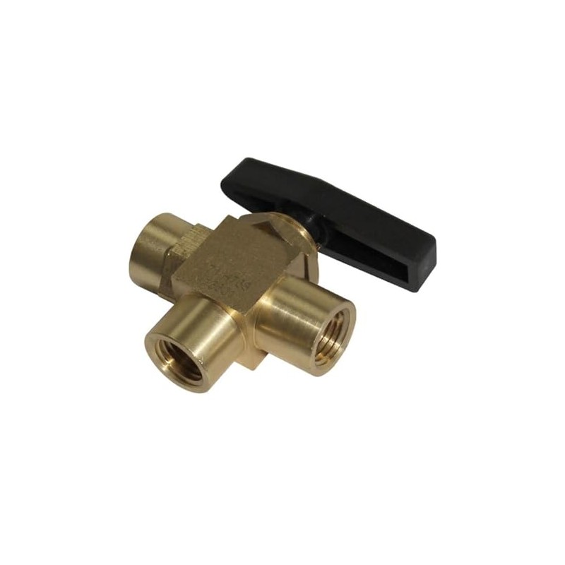 Hendrickson Vs-22535 - Surelok 3-Way Ball Valve - Manual, 1/4"