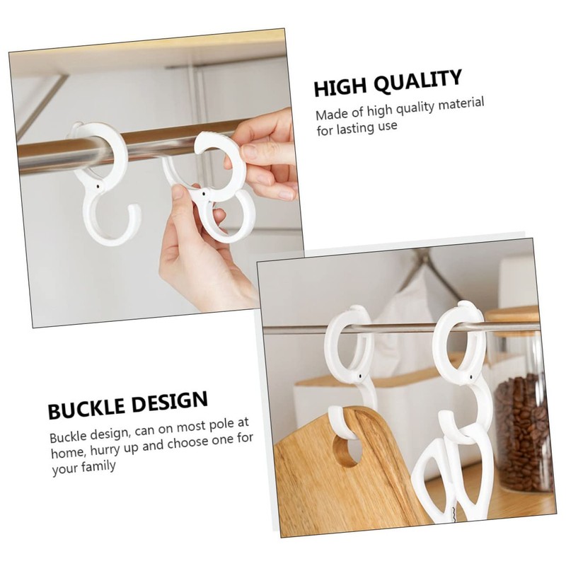 Ipetboom 4pcs Adjustable Clasp Hooks Practical Hangers for Kitchen and