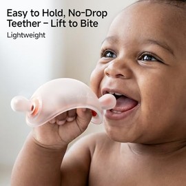 Garkoko Baby Teething Toys for Teething Relief, Silicone No-Drop Baby Teether Toys for 3-6 Months, BPA-Free Infant Chew Toy