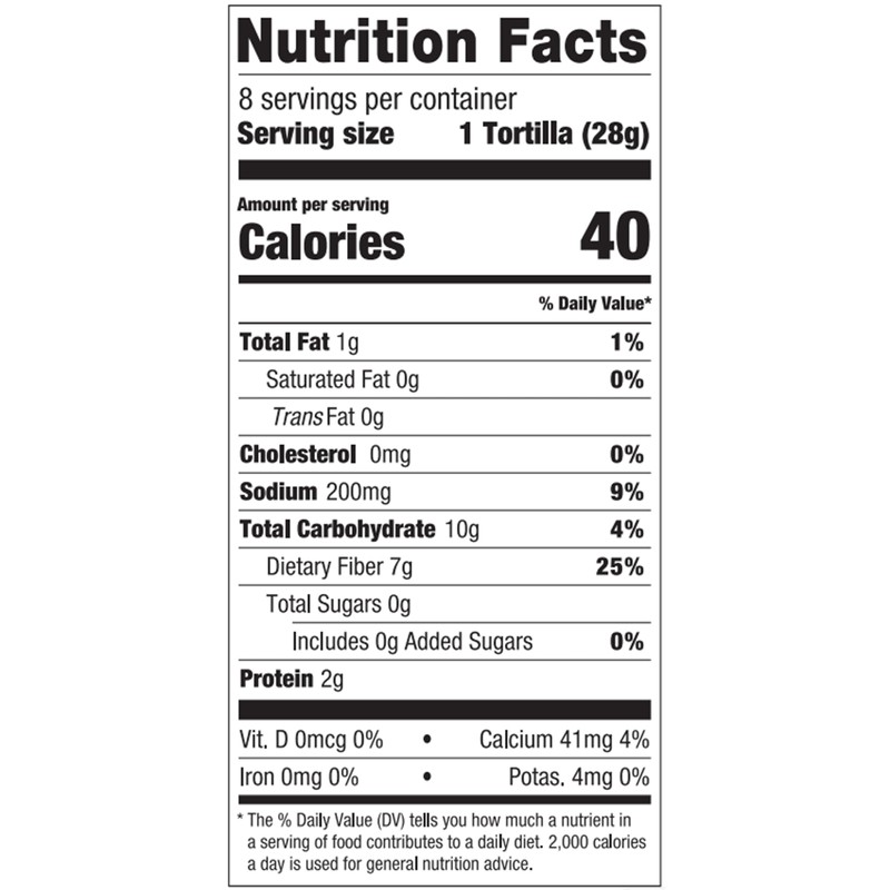 La Banderita Carb Counter® Snack Size | 5.5" Size Flour