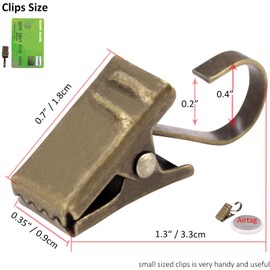 BIHRTC 100 Pack Mini Clips Stainless Steel Shower Curtain Clips Curtain Clips Hook for Drapes Hanging Wire Holder Art Craft Display Lights Photos Home Indoor Outdoor Decorations