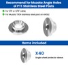 Muzata 40 Pack 1/8" 30 Degree Angle Wheel Cable Railing