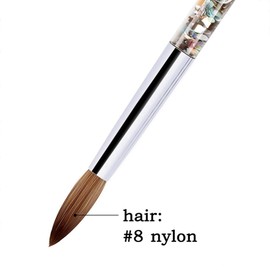 2Pc Kolinsky Sable Acrylic Nail Brush with Liquid Flow Glitter for Nail Art Tool 10