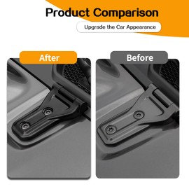Hoolcar Cubierta de bisagra para capó de motor, accesorios de decoración exterior compatibles con Jeep Wrangler JL JLU y Gladiator JT, negro mate