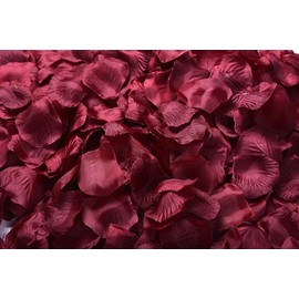 La Tartelette Silk Rose Petals Wedding Flower Decoration (4000 Pcs, Burgundy)