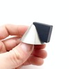 Door Stop Floor Mounted Cone Designer Pattern Satin Stainless Steel