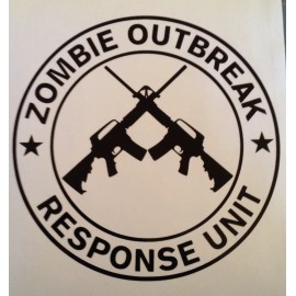 Zombie Outbreak Response Unit - AR15 -  Custom vinyl sticker / decal