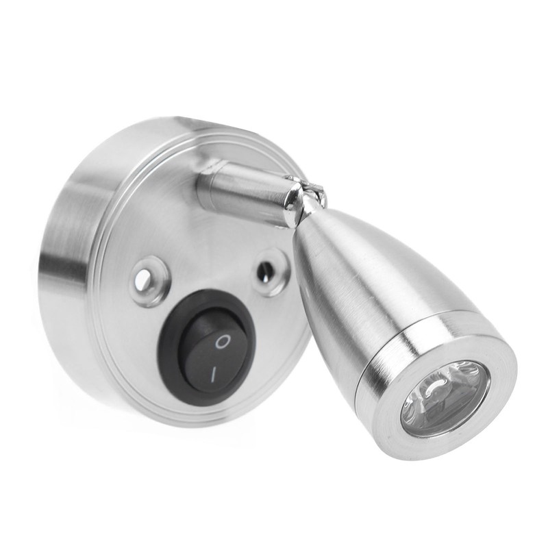 RV 12V to 24 V Reading Light Polished LED Berth