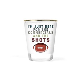 Superbowl Party Glass | Superbowl Shot Glass | Funny Shot Glass | Football Sunday Gift | SuperBowl Commercials Shot | Football Party Favor