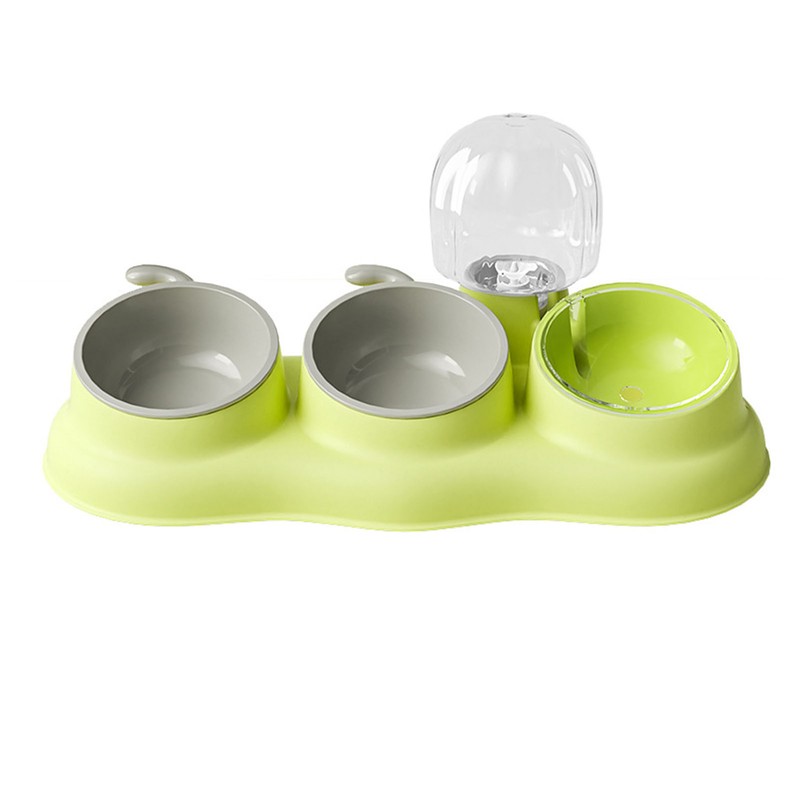 Pet Water Food Bowls 3 in 1 Prevent Slip Tilted
