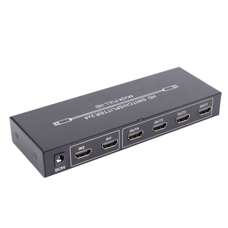 HD Multimedia Interface Splitter 2 in 4 Out 4K HD