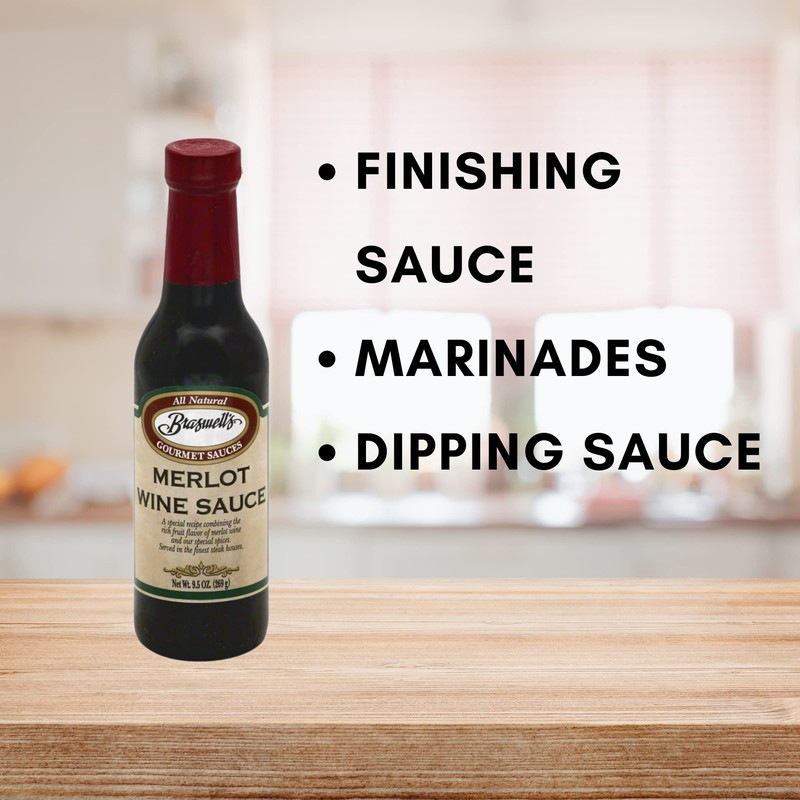 Sauce Steak Merlot Wine 9.5 ounces -Pack of 6