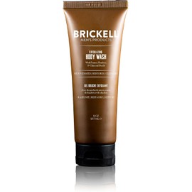 Brickell Men's Exfoliating Body Wash, Natural and Organic Body Scrub and Gel Wash to Cleanse and Reveal Fresh, Clear Skin, 8 Ounce, Scented (Fresh Mint, 8 oz)