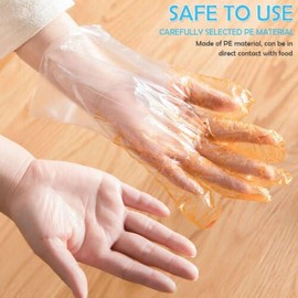 UNI-SUN Disposable Vinyl Gloves, Clear, Non-Sterile, Food Safe, 100-Count