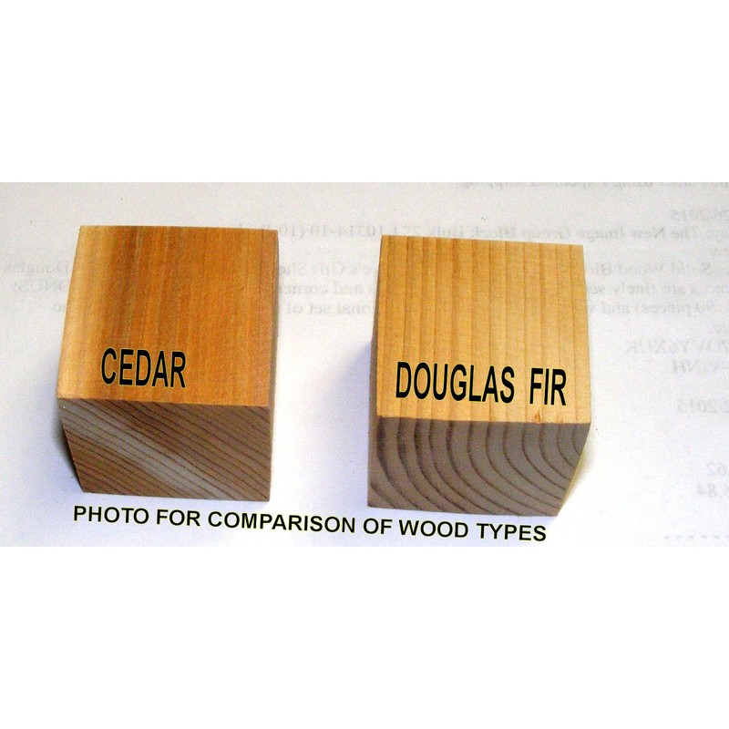 1.5-Inch Cedar Wood Blocks - Set of 15 Wooden Cubes