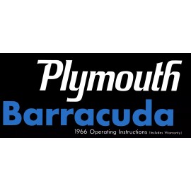 1966 Plymouth Barracuda Owner's Manual - COLOR