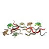 Miniblings 12 x snake frogs lizards salamander animal figures, standing