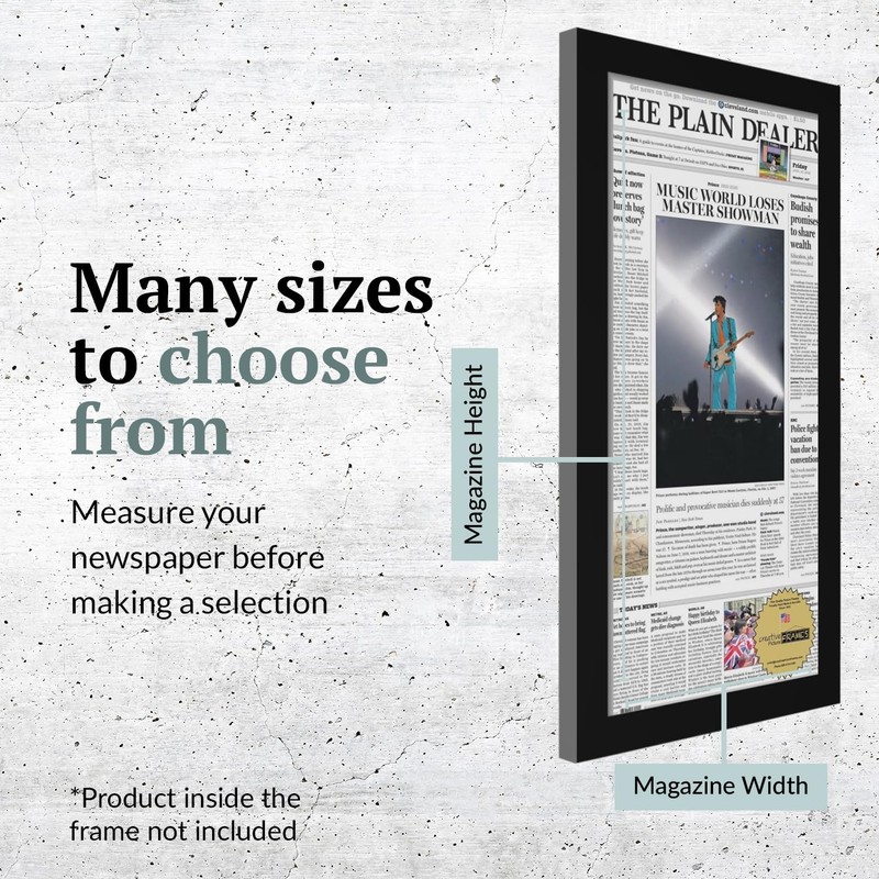 Creative Picture Frames 11" x 22" Black Newspaper Display Frame