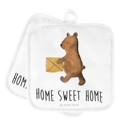 Mr. & Mrs. Panda Set of 2 Pot Holders Bear Home - Gift, Teddy Bear, Pot Holder Funny, Teddy, Pot Glove, Bear Home Housewarming Gift