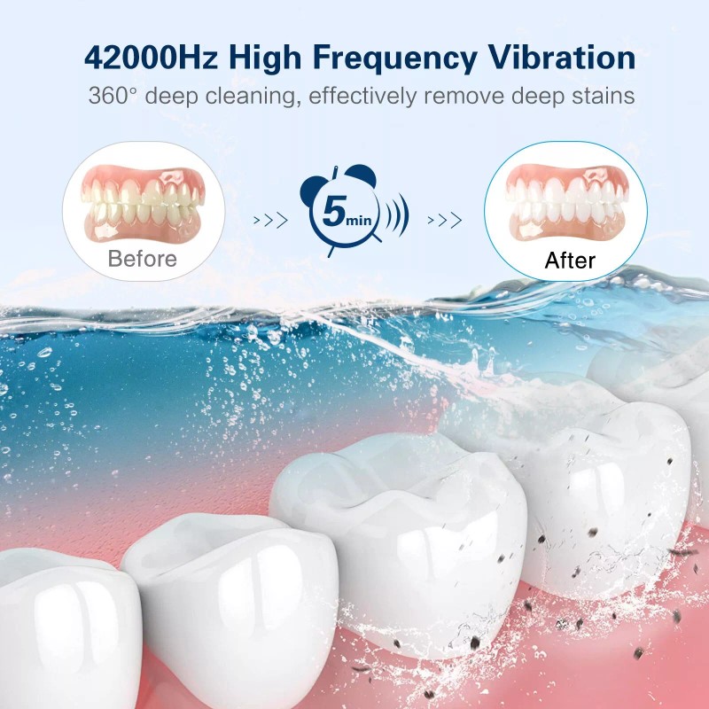 LIFEES Dental Ultrasonic UV Cleaning False Teeth Aligner Retainer Mouth