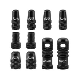 HOUSON Aluminum Bicycle Dual-Function Valve Cap Adapter - French to American with Sealing Ring & Tool Function - Anodized, Rustproof & Airtight