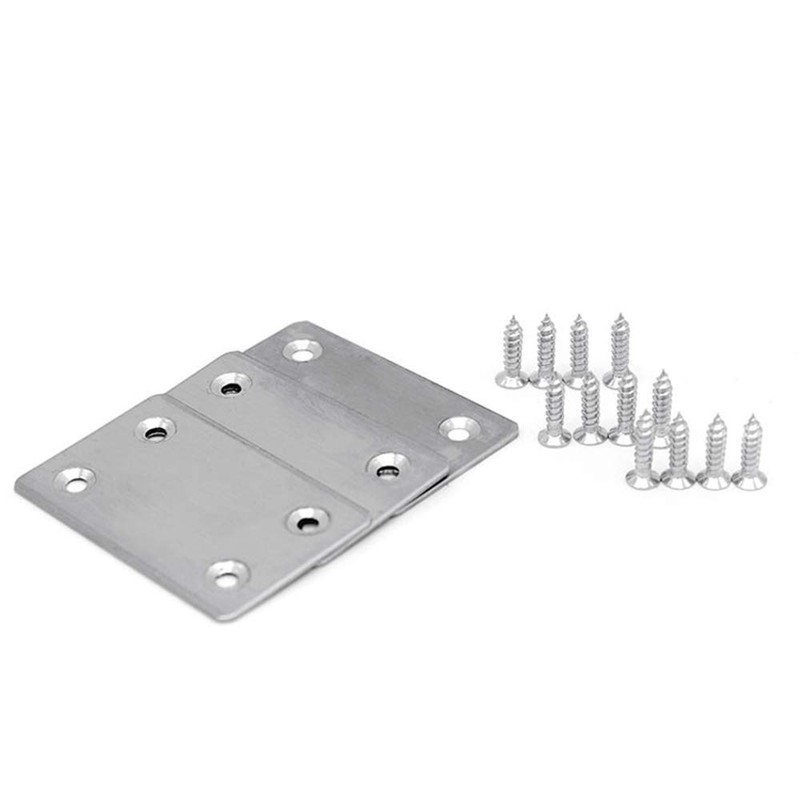 heyous 10pcs Stainless Steel Straight Support Shelf Bracket Flat Corner