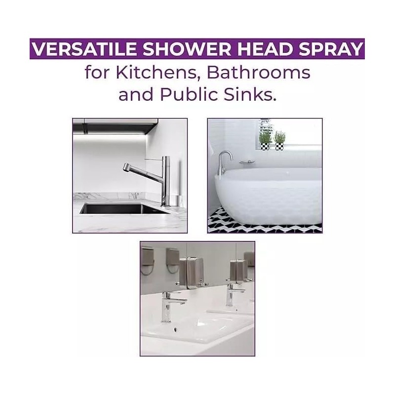 Portable Double Tap Sink Shower Head Hose, Shampoo Sprayer, 183