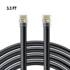 Jozzai RJ12 Phone Cable, 3.3FT 4Pack, 6P6C, Male to Male