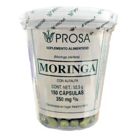 Moringa Prosa: Suplemento de Hojas y Alfalfa en Cápsulas, Sin Sabor