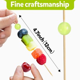 100Pcs Colorful Semitransparent Cocktail Picks,Colorful Toothpicks For Appetizers,Appetizer Skewers For Appetizers,Cocktail Picks For Drinks,Fancy Toothpicks For Appetizers,Cocktail Toothpicks