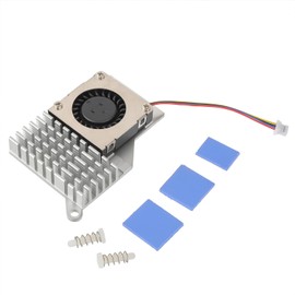 EPLZON Active Cooler for Raspberry Pi 5 4GB/8GB Combines Temperature Controlled Blower Fan and Aluminium Heatsink Come with Thermal Tapes