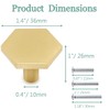 6 Pack Gold Hexagon Cabinet Knob Dresser Knobs 1.2" Diameter