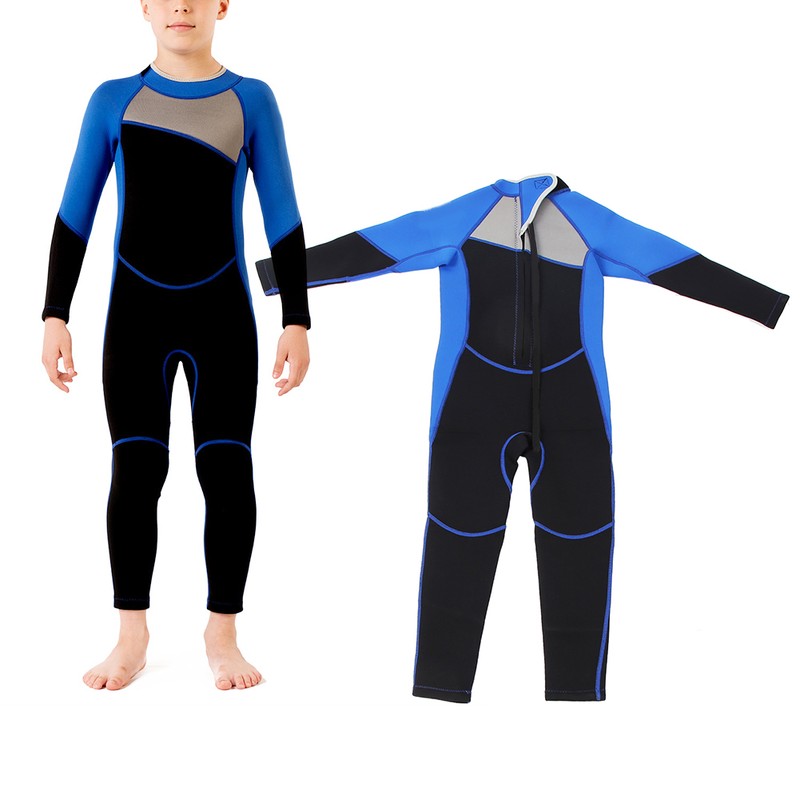 HISEA Neoprene One Pieces Long Sleeves Kid Boy Wetsuit Diving
