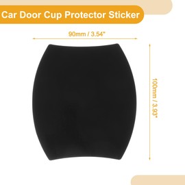 Partuto 4 Pcs 90x100mm Universal Magnetic Car Door Cup Protector Sticker - Car Auto Door Handle Protective Film Anti-Scratches - Black