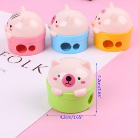 MDHSH Creative Plastic Pencil Sharpener for Cats and Bears School Supplies for Kids