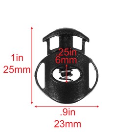 PARACORD PLANET SurMount Dual Cord Lock Toggle Stopper – Plastic Drawstring Slider Spring Stop