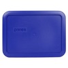 Pyrex 7210-PC 3-Cup Cadet Blue Food Storage Replacement Lid (3-Pack)