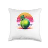 Retro Honeydew Melon Throw Pillow
