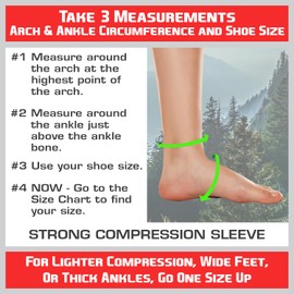 TechWare Pro Ankle Brace Compression Sleeve - Relieves Achilles Tendonitis, Joint Pain. Plantar Fasciitis Foot Sock with Arch Support Reduces Swelling & Heel Spur Pain. (Beige, XXL)